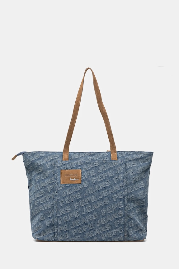 Pepe Jeans torebka BELLAMIE DENIM nie mieści A4 niebieski PL031628