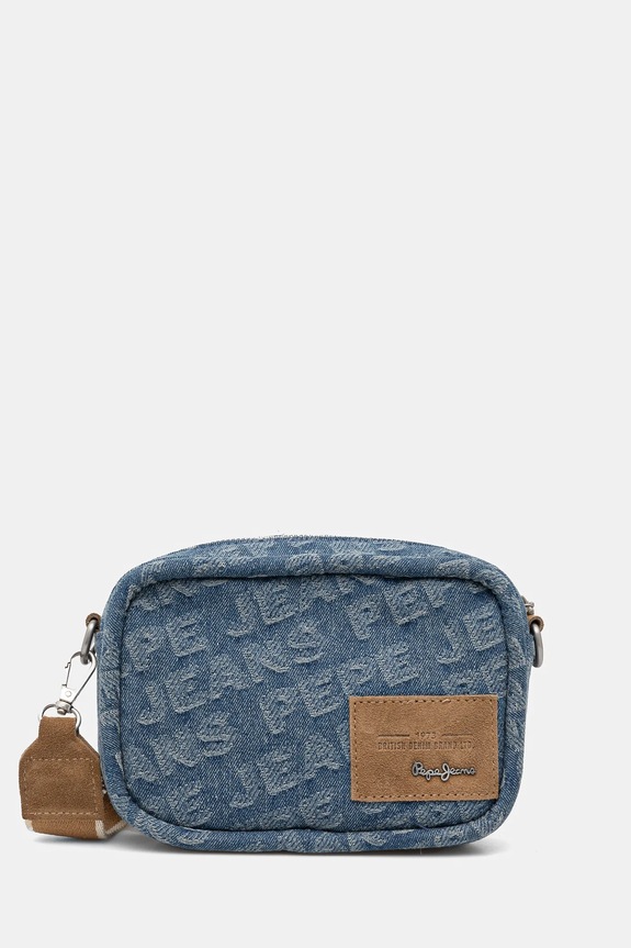 Kabelka Pepe Jeans BRIANAE DENIM vzorovaný modrá PL031629