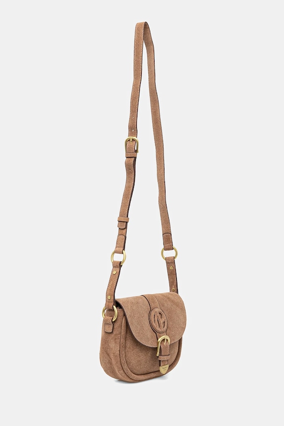Pepe Jeans torebka zamszowa CRISHA PURE PL031641 brązowy SS25