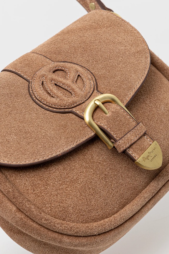 Pepe Jeans torebka zamszowa CRISHA PURE brązowy PL031641