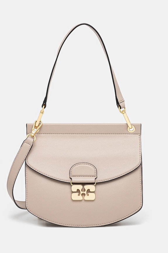 GANNI torebka Apo-G Bag Small gładkie beżowy A6460