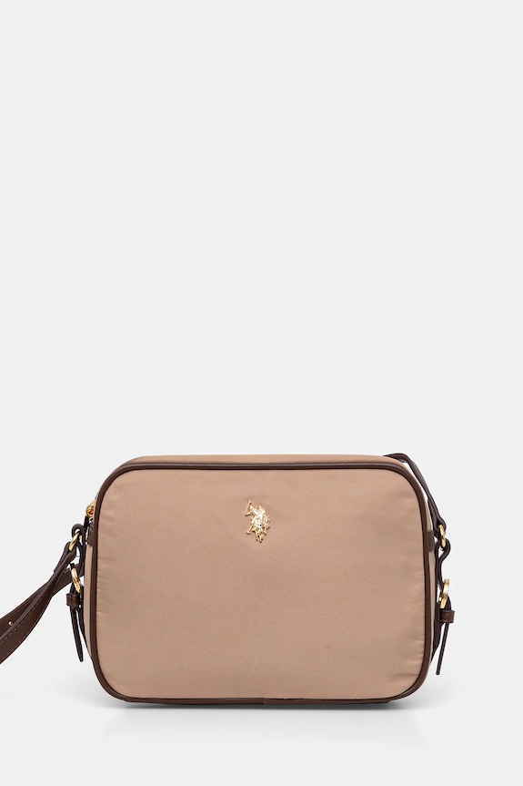 Kabelka U.S. Polo Assn. Houston jednofarebný hnedá BEUHU6381WZC
