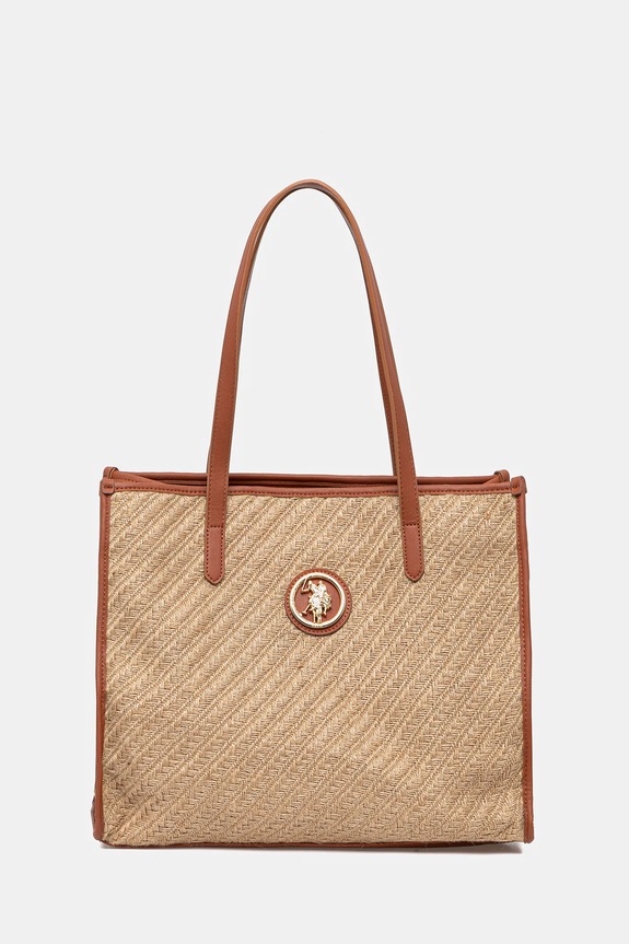 Τσάντα U.S. Polo Assn. Pool συνθετικό μπεζ BEU2P8696WJT