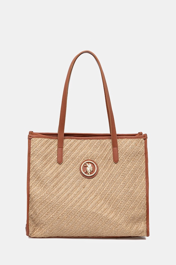 Τσάντα U.S. Polo Assn. Pool συνθετικό μπεζ BEU2P8696WJT