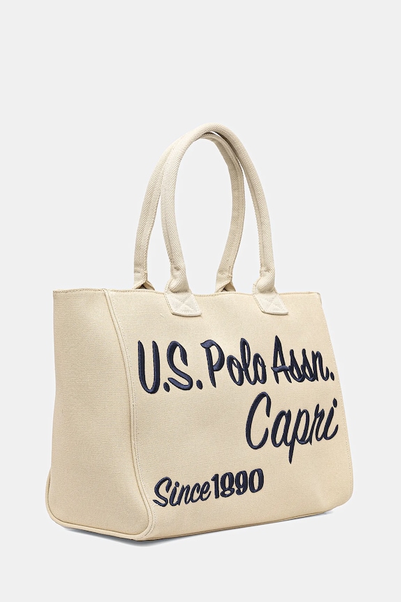 Βαμβακερή τσάντα U.S. Polo Assn. Pool BEU2P8697WCO μπεζ SS25