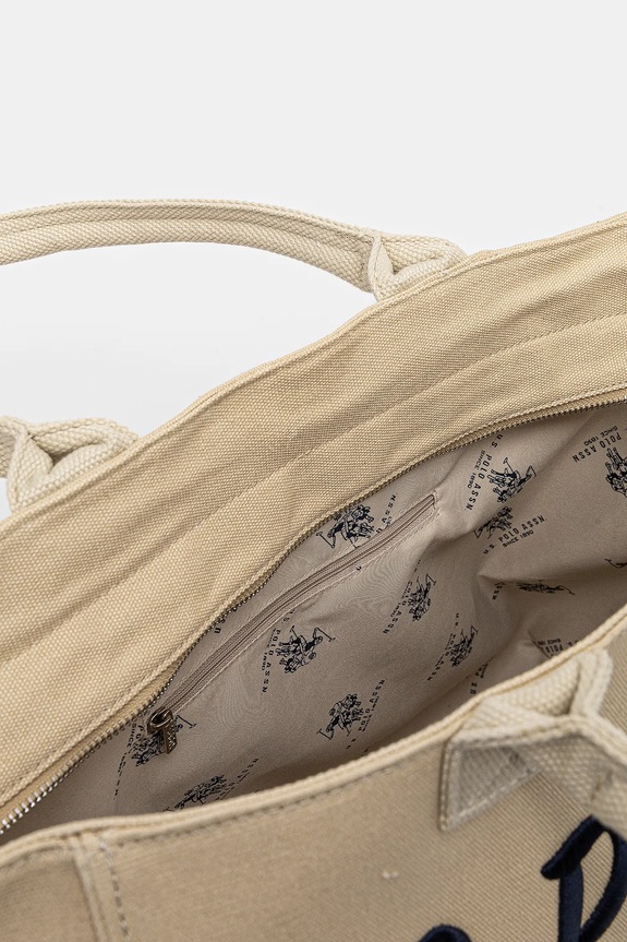 Βαμβακερή τσάντα U.S. Polo Assn. Pool BEU2P8697WCO μπεζ