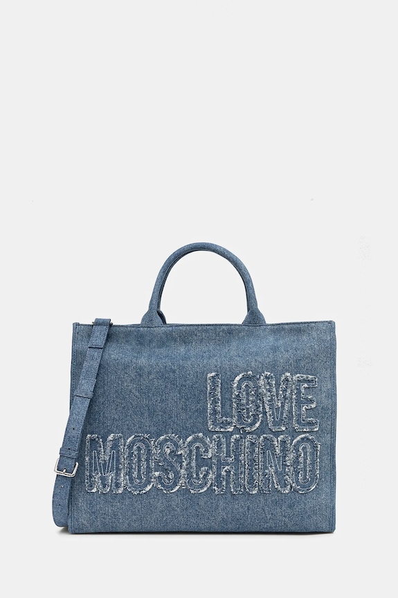 Love Moschino torebka jeansowa tekstylny niebieski JC4242PP0MKM0750