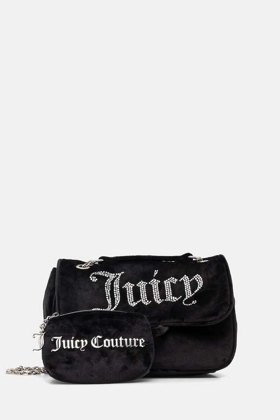 Torba od velura Juicy Couture Kimberly premalo za format A4 crna BEJQL8762WPO