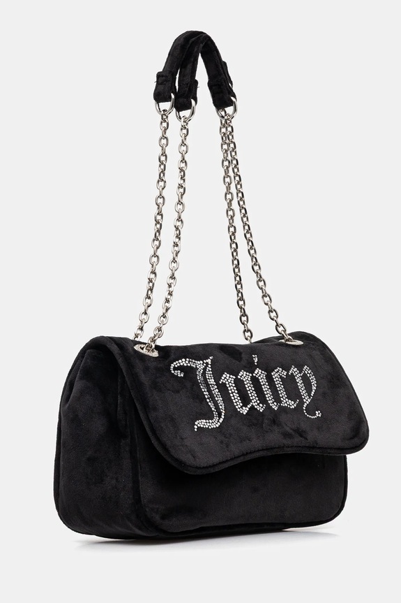 Torba od velura Juicy Couture Kimberly BEJQL8762WPO crna SS25