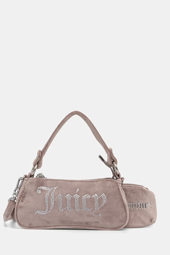 Juicy Couture crossbody kabelka dámska zamatová Kimberly béžová BEJQL8767WPO