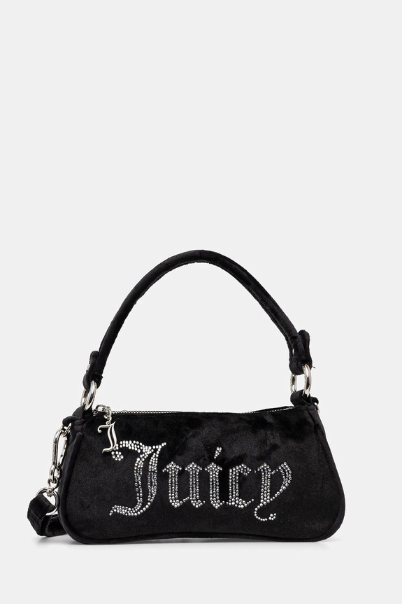 Juicy Couture bársony kézitáska Kimberly textil fekete BEJQL8767WPO