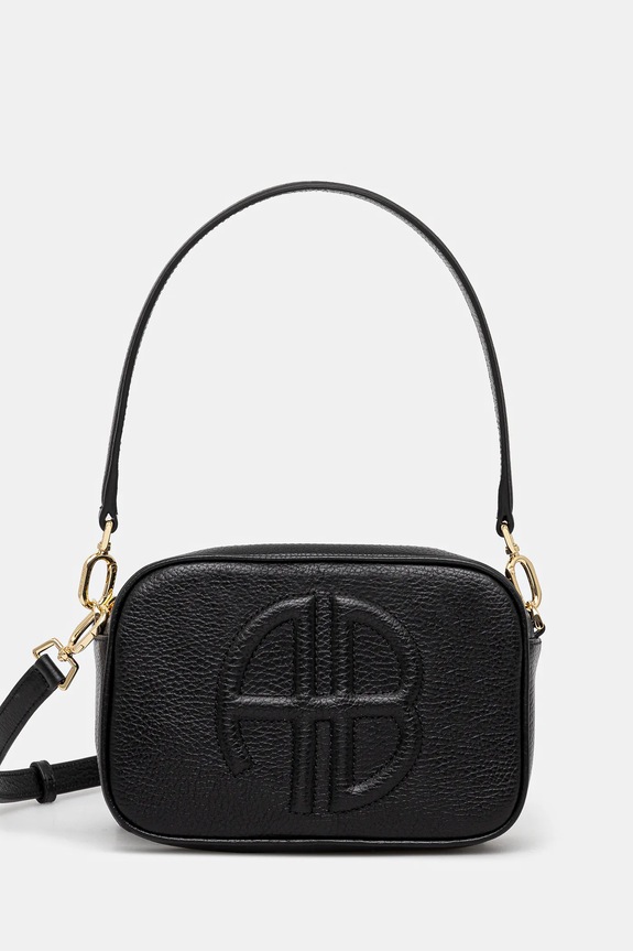 Δερμάτινη τσάντα Anine Bing Lili Bag απλό μαύρο A.13.10234