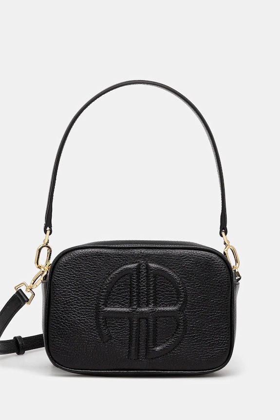 Δερμάτινη τσάντα Anine Bing Lili Bag απλό μαύρο A.13.10234