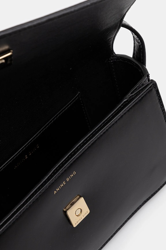 Δερμάτινη τσάντα Anine Bing Elly Crossbody Bag A.13.10242 μαύρο