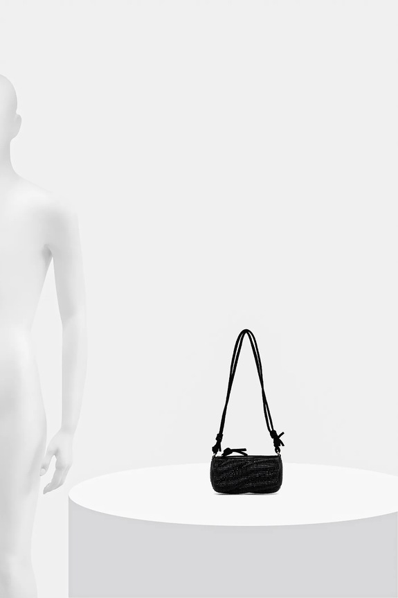 Torba Fiorucci Suede Rhinestone Micro Mella U01FMASL005LE05BK01