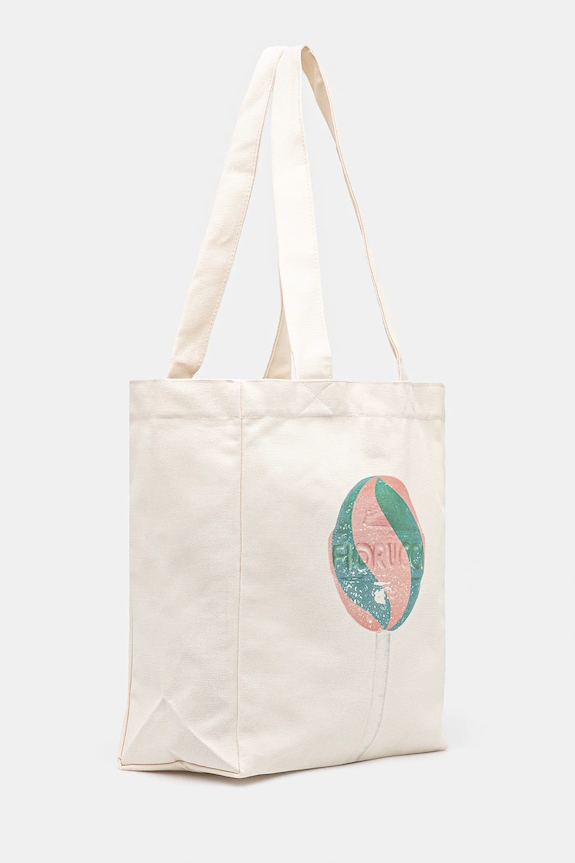 Fiorucci torba bawełniana Lollipop Print Canvas Tote U02SPABA275CO03WH02 beżowy SS25