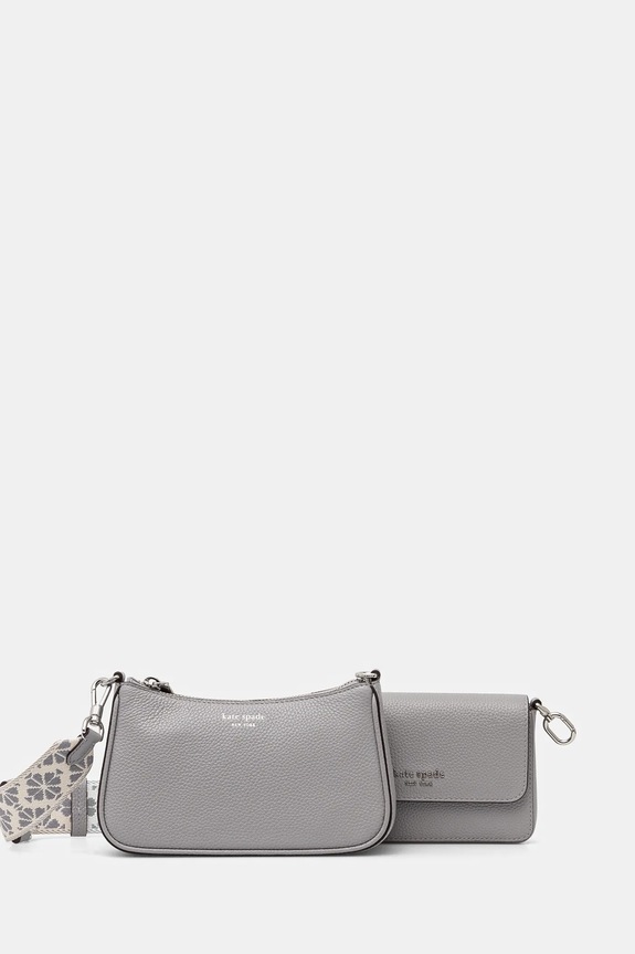 Kate Spade kézitáska nappa bőr szürke KK759