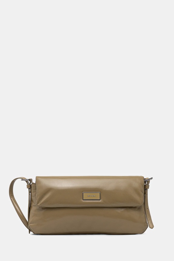 Δερμάτινη τσάντα By Far δεν χωράει Α4 πράσινο MWBSB014LL032GR045PL