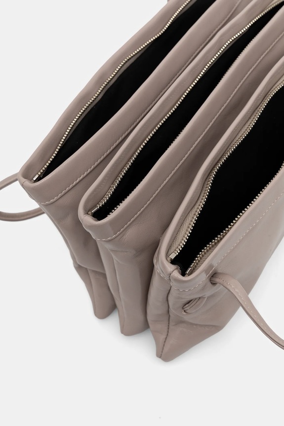 By Far borsa a mano in pelle MWBSB057LL032GY024PL beige