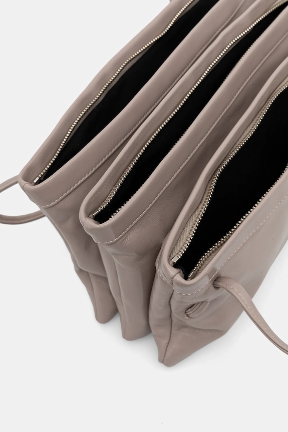 By Far borsa a mano in pelle MWBSB057LL032GY024PL beige