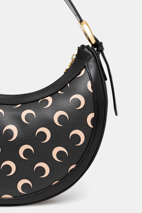 Accessories Marine Serre leather handbag Moon Canvas Eclips WBA020A.RWOV0030 black