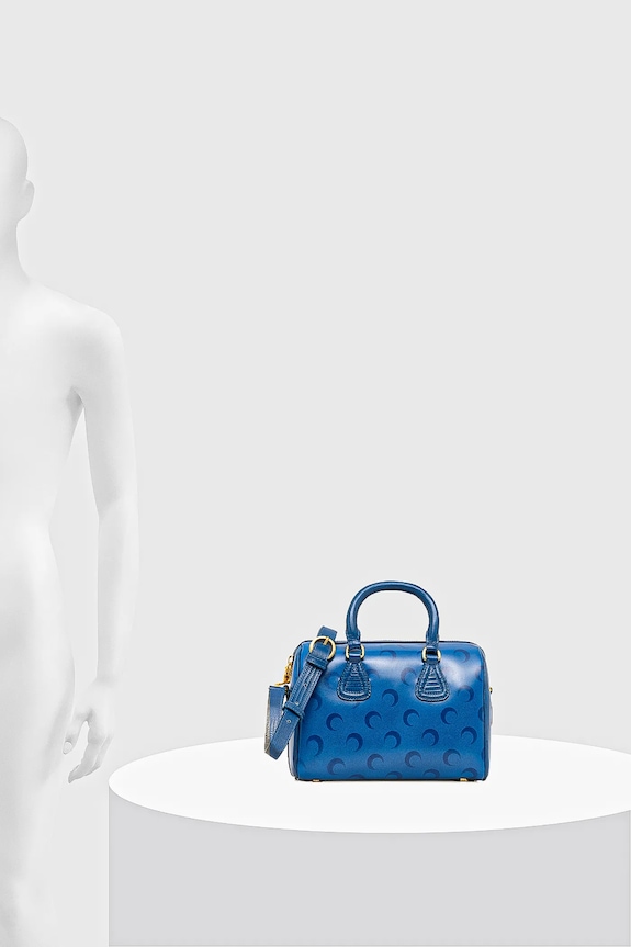 Marine Serre leather handbag Moon Airbrushed Leather Strike WBA019A.CLEA0053