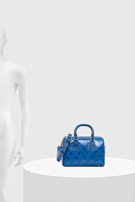 Marine Serre leather handbag Moon Airbrushed Leather Strike WBA019A.CLEA0053