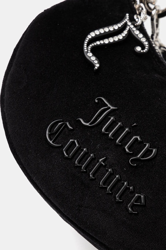 Juicy Couture borsa in velluto BLOSSOM RHINESTONE CHAIN nero BEJL58834WCO