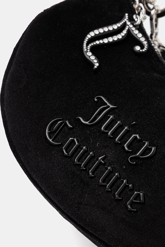 Juicy Couture borsa in velluto BLOSSOM RHINESTONE CHAIN nero BEJL58834WCO