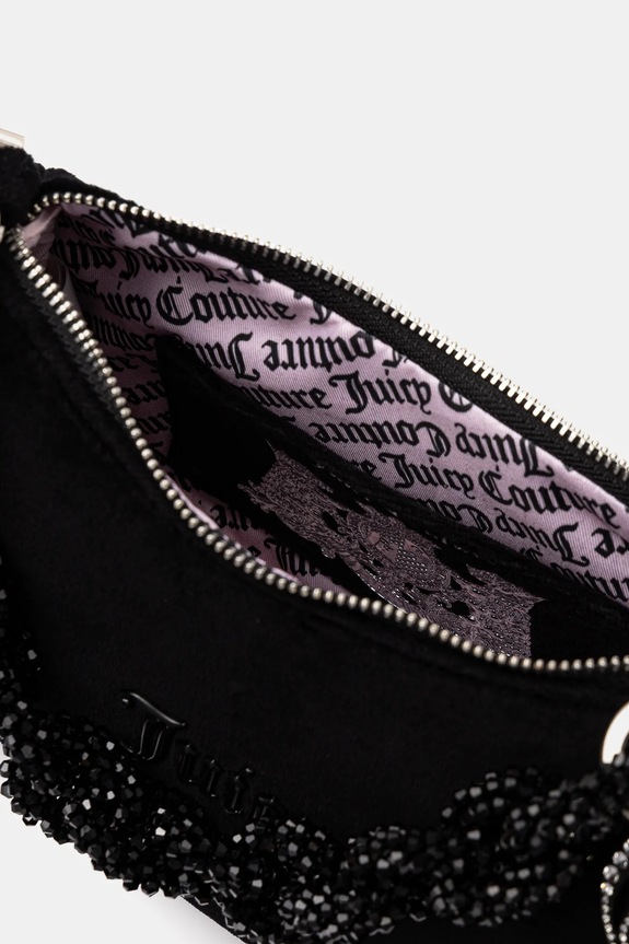 Juicy Couture borsa in velluto BLOSSOM RHINESTONE CHAIN BEJL58834WCO nero