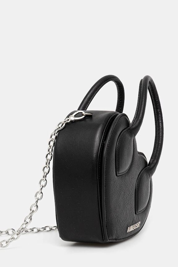Kožená kabelka AMBUSH Heart Top Handle Bag 12115033 černá SS25