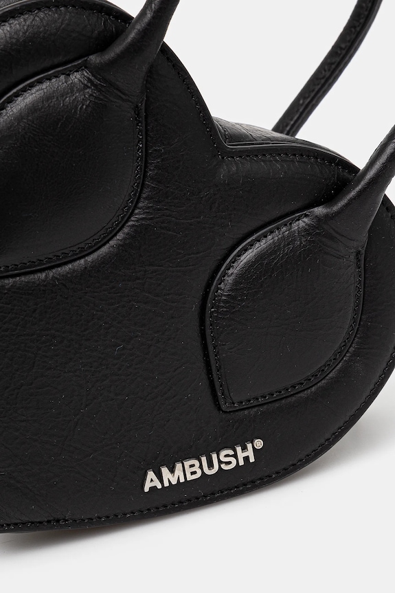 Kožená kabelka AMBUSH Heart Top Handle Bag černá 12115033