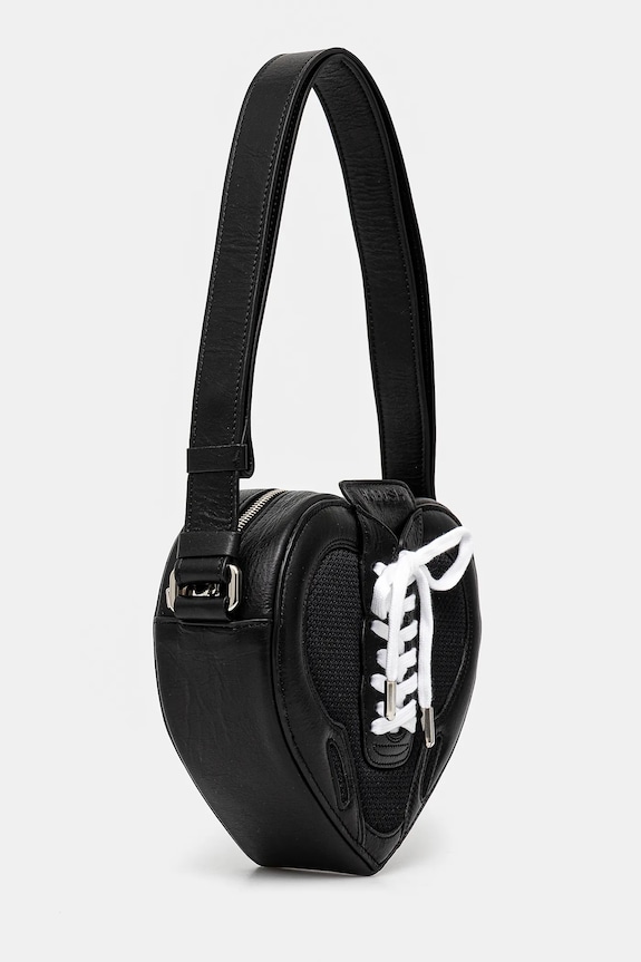 Strapped Heart Shoulder Bag 12115063 μαύρο SS25