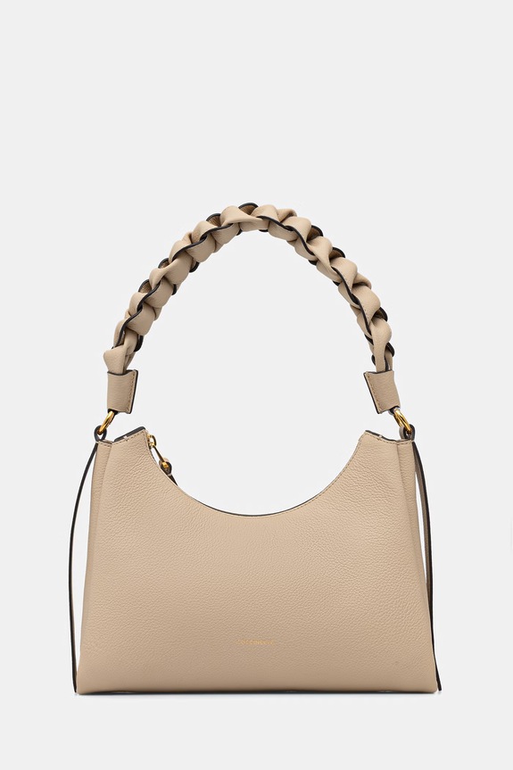 Δερμάτινη τσάντα Coccinelle BOHEME GRANA DOUBLE λείο δέρμα μπεζ M50.13.03.01