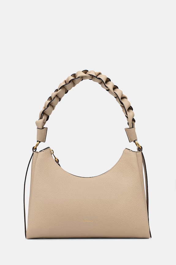 Δερμάτινη τσάντα Coccinelle BOHEME GRANA DOUBLE λείο δέρμα μπεζ M50.13.03.01
