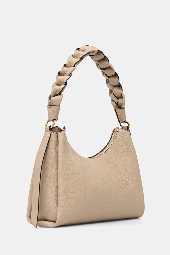 Δερμάτινη τσάντα Coccinelle BOHEME GRANA DOUBLE M50.13.03.01 μπεζ SS25