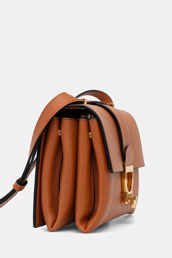 Δερμάτινη τσάντα Coccinelle ARLETTIS MD5.12.07.01 πορτοκαλί SS25