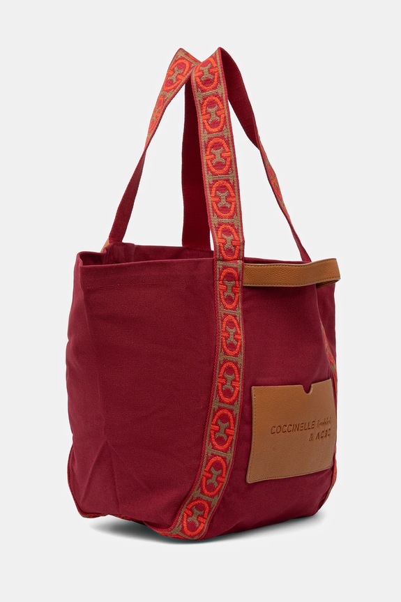 Coccinelle pamut táska C-BOUNCE CANVAS SXG.11.01.01 piros SS25