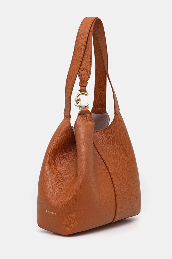 Δερμάτινη τσάντα Coccinelle COCCINELLE C-EASY SHA.11.02.01 πορτοκαλί SS26