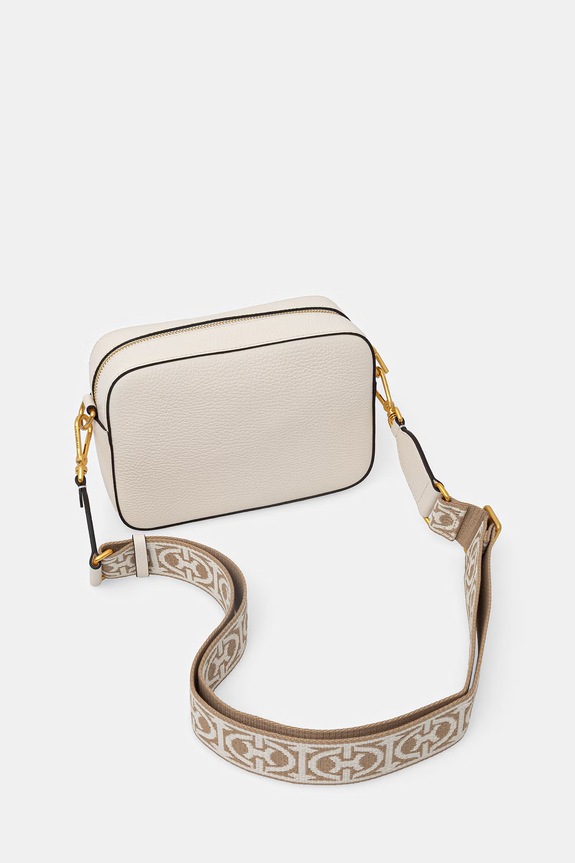 Dodaci Coccinelle crossbody torba ženska kožna COCCINELLE BEAT SOFT RIBB NOF.15.02.01 bež