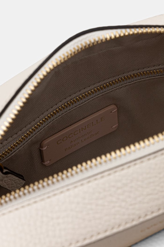 Coccinelle crossbody torba ženska kožna COCCINELLE BEAT SOFT MF6.15.02.01 bež