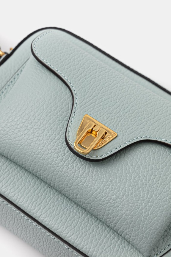 Coccinelle crossbody torba ženska kožna COCCINELLE BEAT SOFT tirkizna MF6.55.04.01