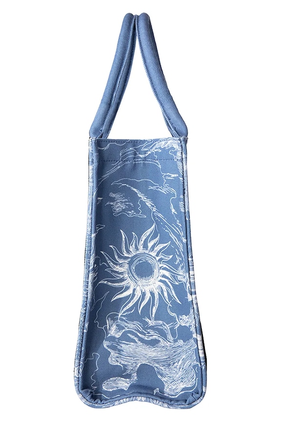 Accesorii Lilou geantă SHOP/MED/CANVAS/BLUE multicolor