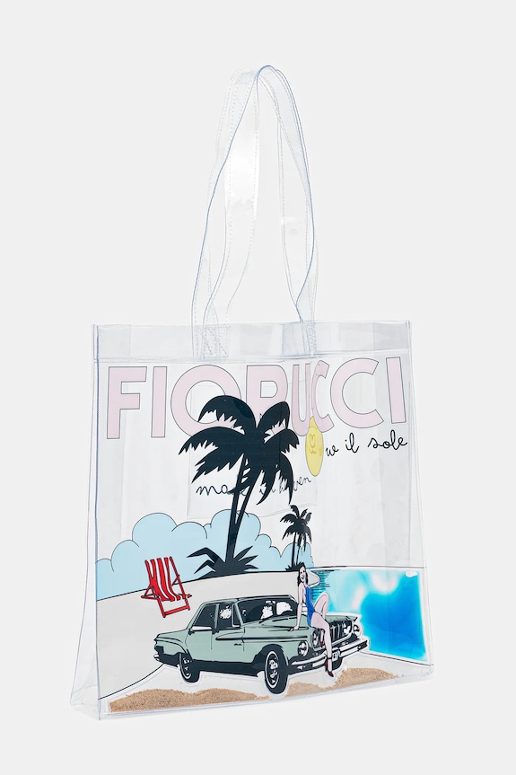 Kabelka Fiorucci Beach Print Pvc Tote U01FMABA276PT02MU01 průhledná SS25