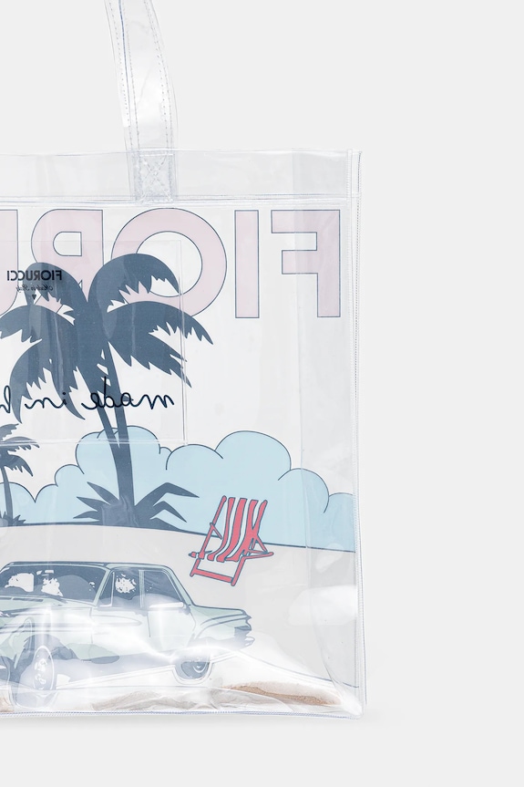 Doplňky Kabelka Fiorucci Beach Print Pvc Tote U01FMABA276PT02MU01 průhledná