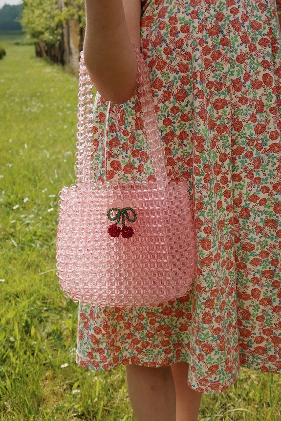 Konges Sløjd borsetta per bambini PERLA BAG applique rosa KS102397