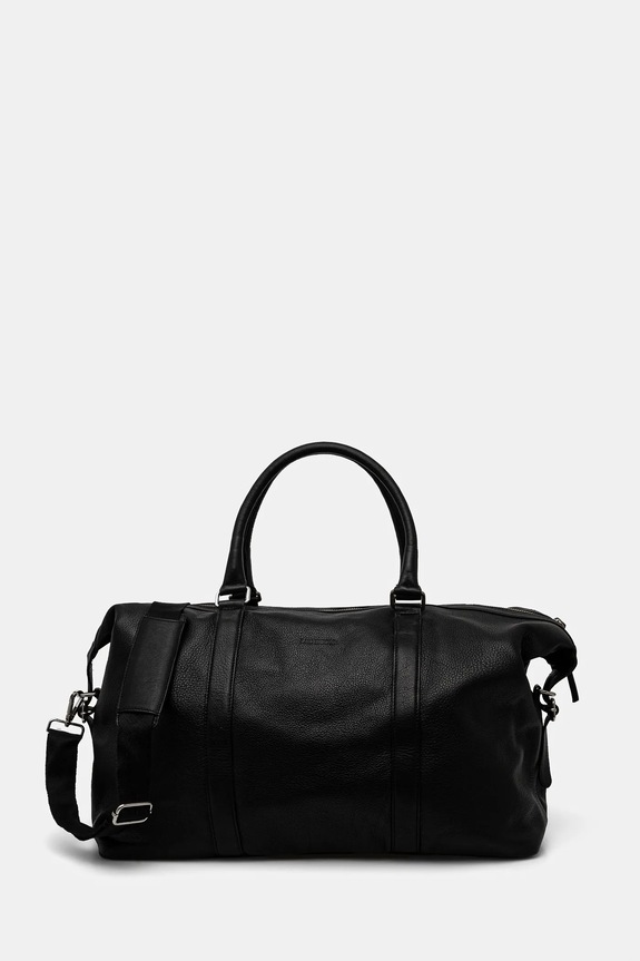 Les Deux torba skórzana Leather skóra licowa czarny LDM940064