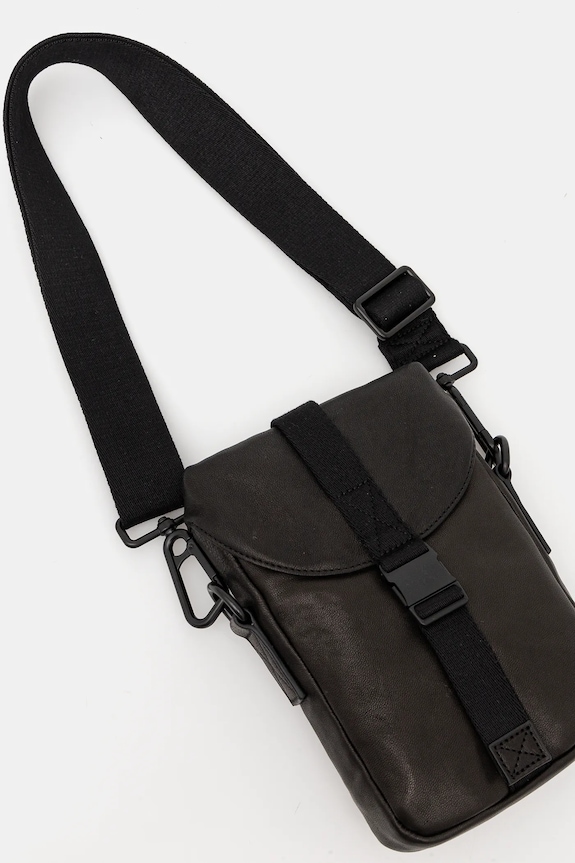 Kožená taška AllSaints JUAN M145XB černá SS25