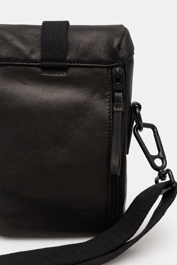 Kožená taška AllSaints JUAN M145XB černá