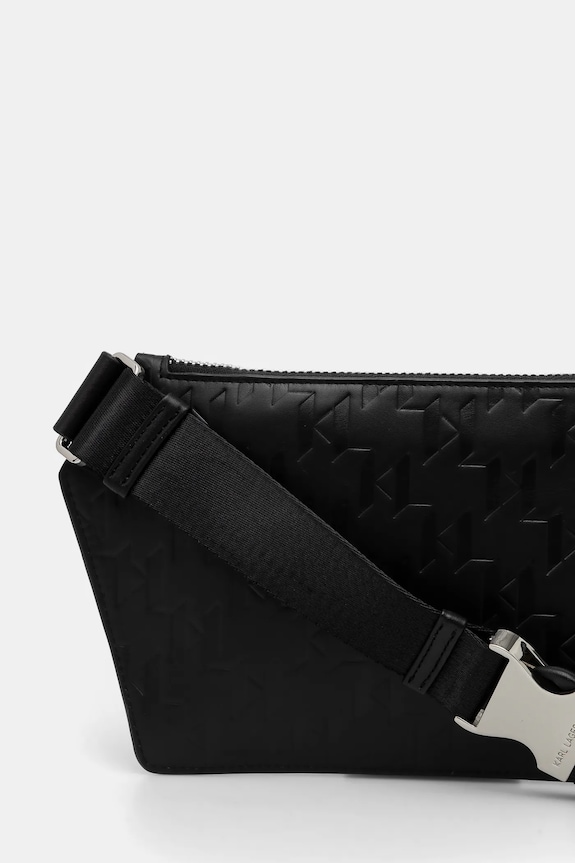 Kožená taška Karl Lagerfeld K/LOOM čierna A1M30004